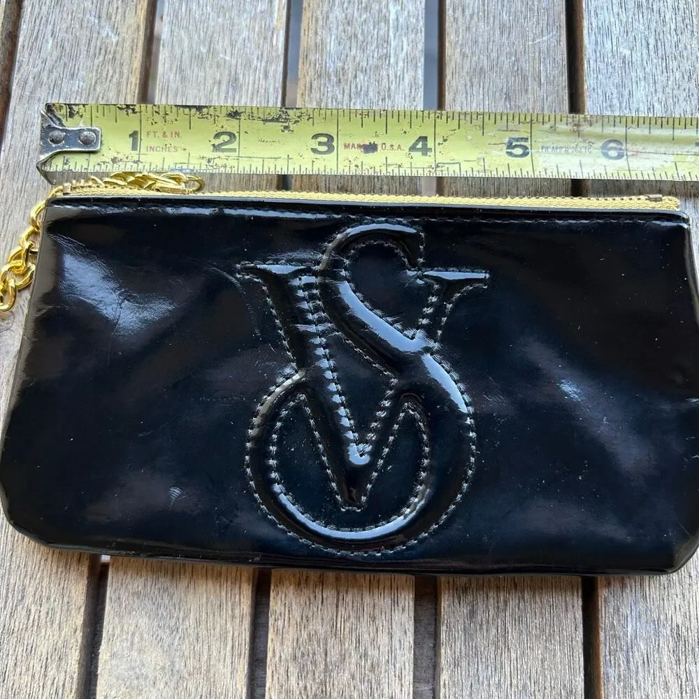 VS Victoria Secret Zipper Pouch 6.5"‎ gold wings - Picture 3 of 6